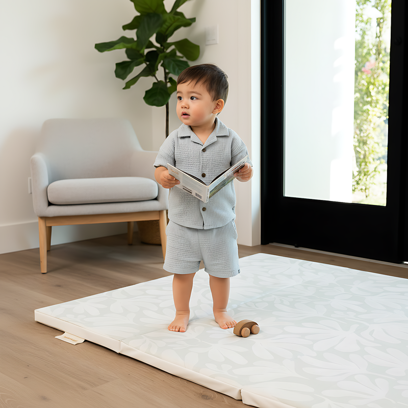 Foldable Tumble Playmat | Willow - Frost | Toddlekind