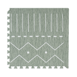 Close-up of a single textured tile from toddlekind baby toddler foam modern designer puzzle play mat haven berber moss with geometric pattern. Alt Img