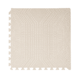 Close-up of a single textured tile from the toddlekind baby toddler foam modern designer puzzle play mat haven deco ecru. Alt Img
