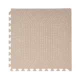 Close-up of a single textured tile with geometric pattern from the toddlekind baby toddler foam modern designer puzzle play mat haven deco latte. Alt Img