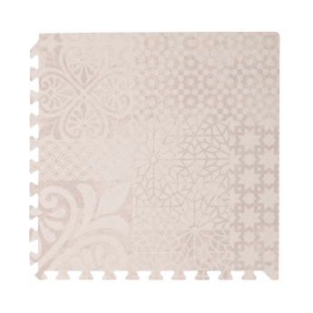Single foam tile close-up with geometric pattern and edge detail from the toddlekind baby toddler foam modern designer puzzle play mat haven maple aria. Alt Img