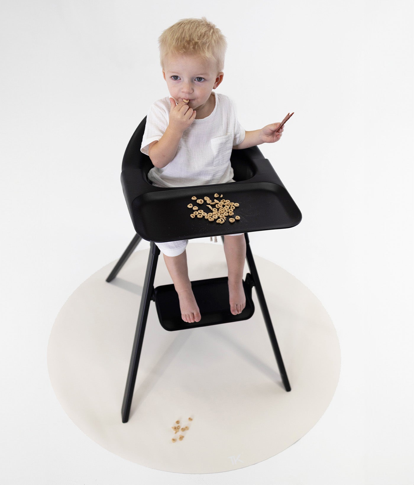 Premium High Chair Splat Mats | Naturals - Alabaster