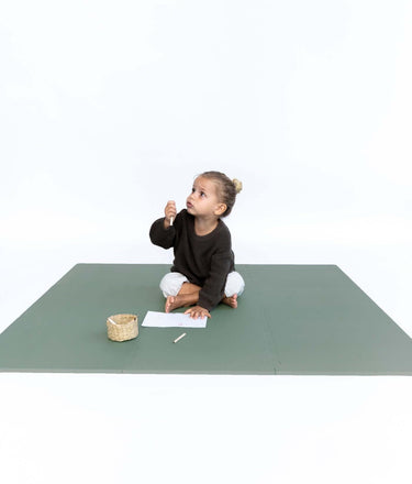 Classic Puzzle Playmats | Moss Premium EVA foam puzzle playmat with edge pieces Non-toxic and exceeds safety testing CLASSIC PUZZLE PLAYMAT. Practical puzzle playmats made from premium quality foam in a pallet of neutral, décor friendly colors. The edging